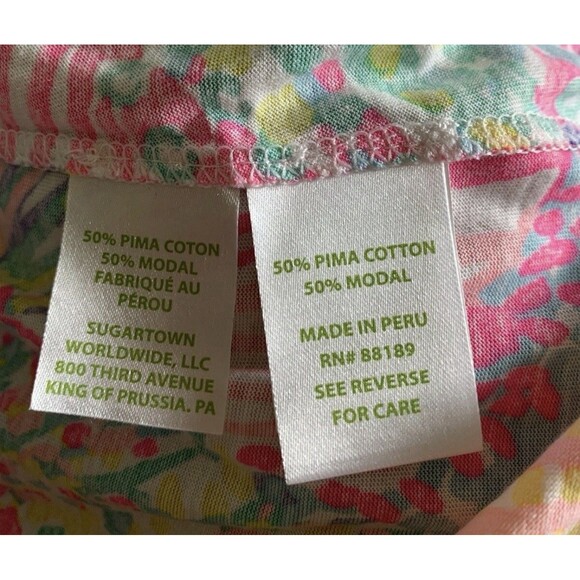 Lilly Pulitzer Rilo Pink Purple Floral Strapless Ruffle Tube Top Size Womens XS - Picture 3 of 5